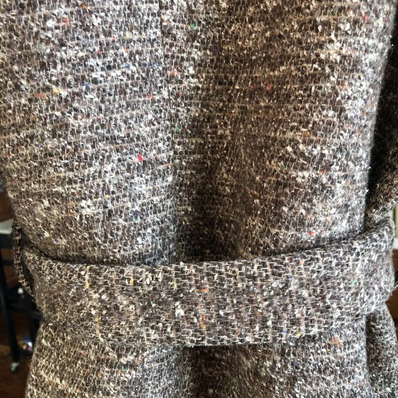 SANDRO Tweed Pattern Women's Coat - Picture 5 of 6